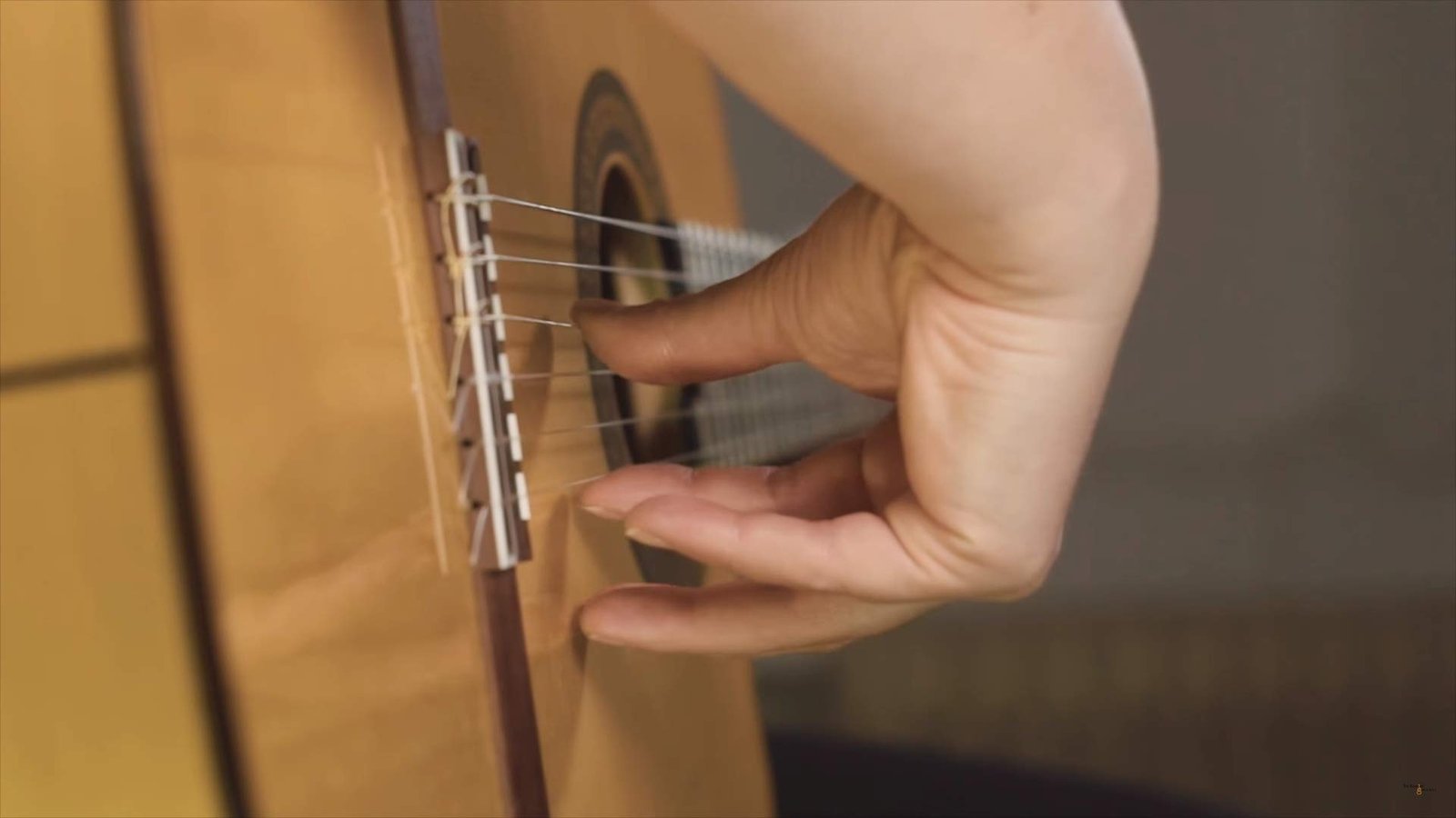 Alzapúa thumb technique demonstrated on Spanish guitar