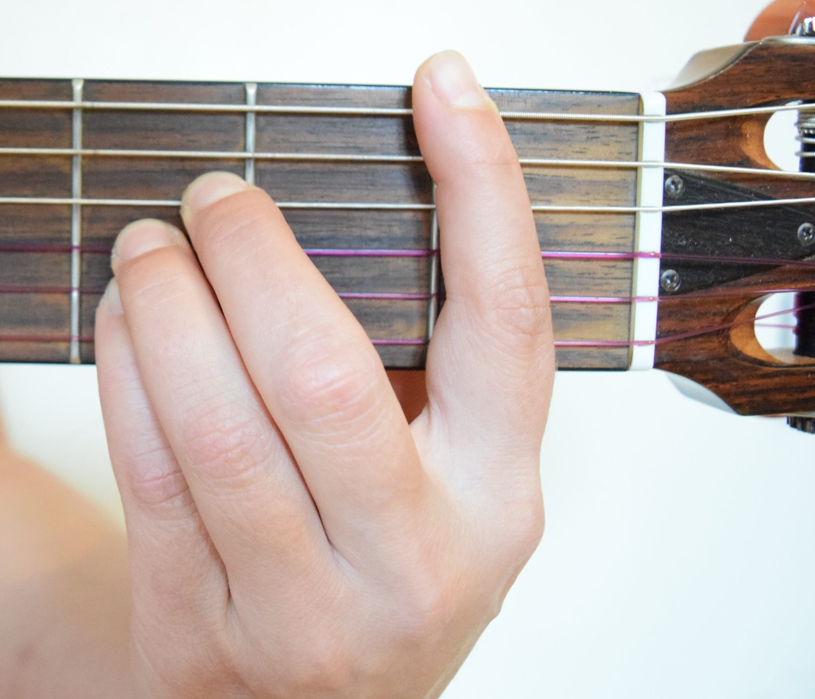 B flat major barre chord using the A major shape