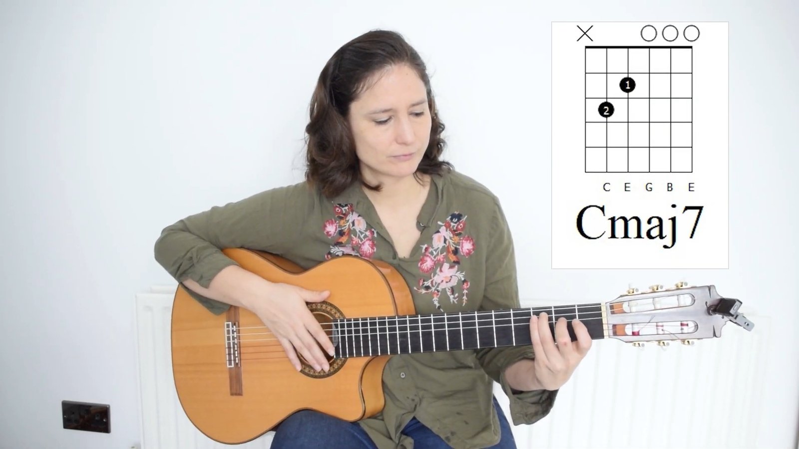 Major and minor 7th chord lesson from the course