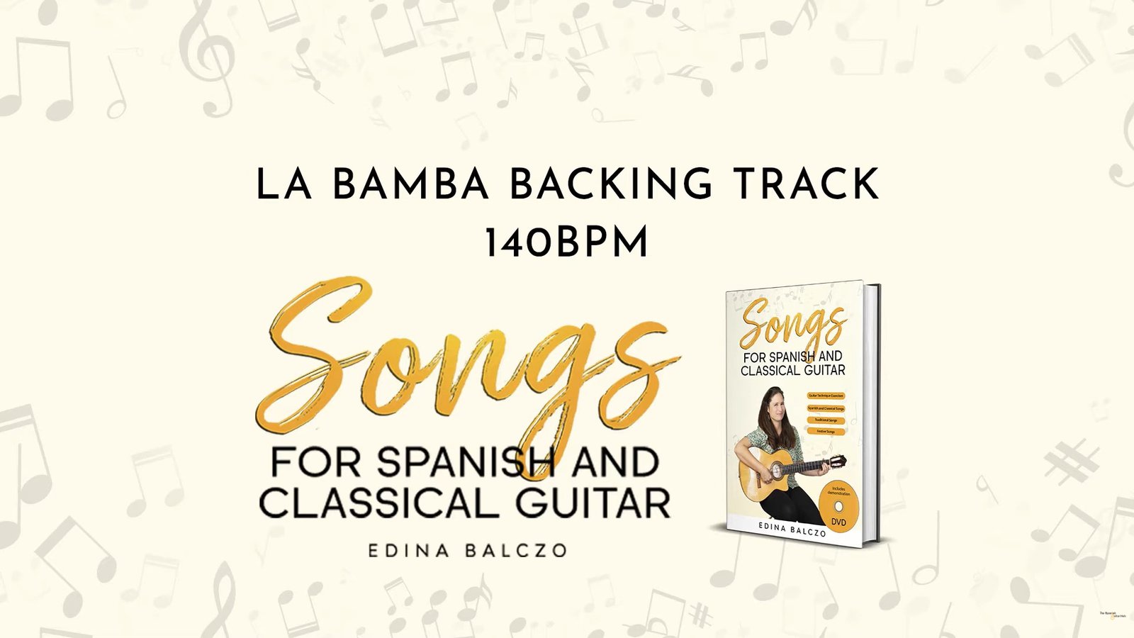 Backing track video for Spanish and classical guitar